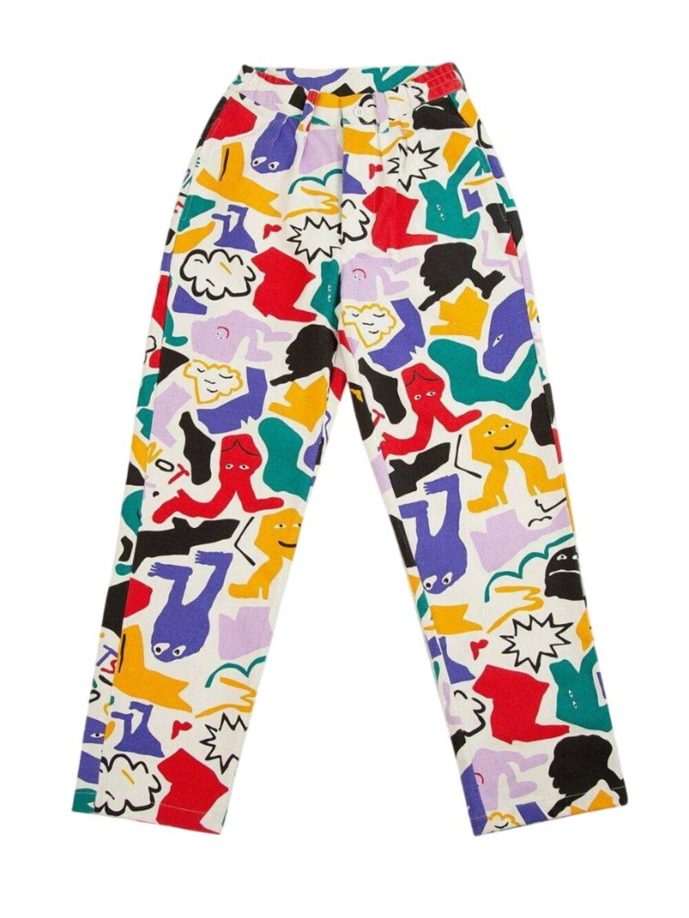 Lazy Oaf x David Mendez Alonso It's OK Pants Straight Leg Multicolor Abstract 30